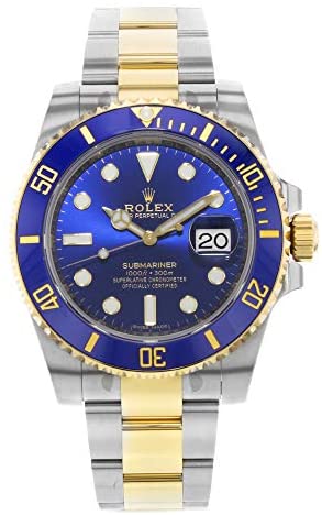 Rolex Submariner Blue Dial Stainless Steel and 18...