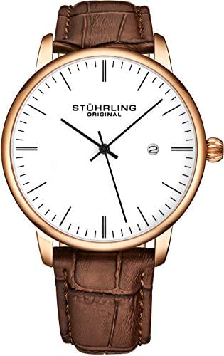 Stuhrling Original Mens Watch Calfskin Leather St...