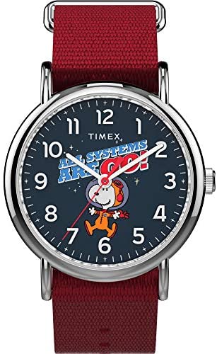 Timex TW2T82600 Unisex Weekender X Space Snoopy 3...