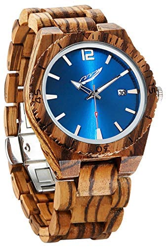 Wilds Wood Watches for Men - with Date Display - ...