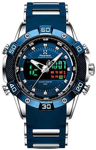 Youwen Watch Men's Sports Watch LED Digital and Q...