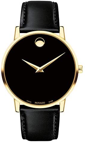 MOVADO Swiss Museum Classic Black Dial Men's Gold...