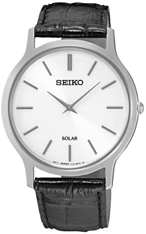 Seiko Men's Acciaio INOX Quartz Watch with Leathe...