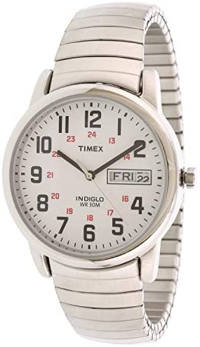 Timex Men's Easy Reader T2N091 Silver Stainless-S...