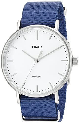 Timex Unisex TW2P97700 Fairfield 41 Blue Nylon Sl...