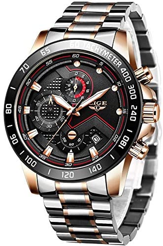 Watches Men Luxury Brand LIGE Chronograph Men Spo...