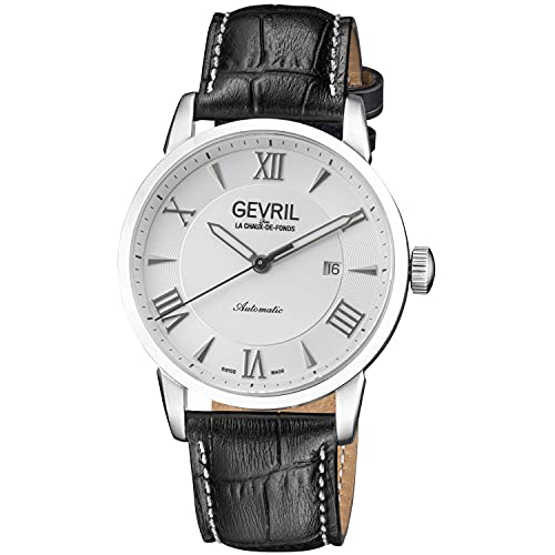 Gevril Men's Stainless Steel Swiss Automatic 3 Ha...