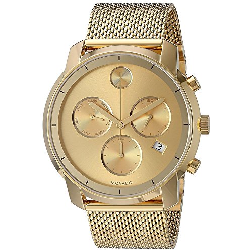 Movado Men's BOLD Thin Yellow Gold Chronograph Wa...