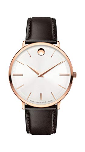 Movado Men's Ultra Slim Rose Gold Watch with a Pr...
