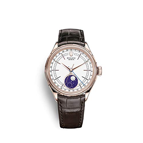 Rolex Cellini Moonphase Everose Gold/Tobacco Leat...