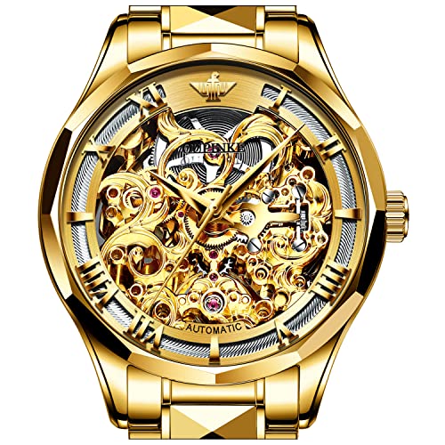 Gold Skeleton Watches for Men's Wrist Watches