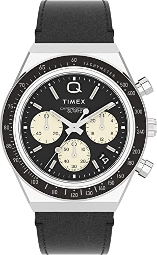 Timex Q Men's 40mm Watch – Black Dial Silver-Tone...