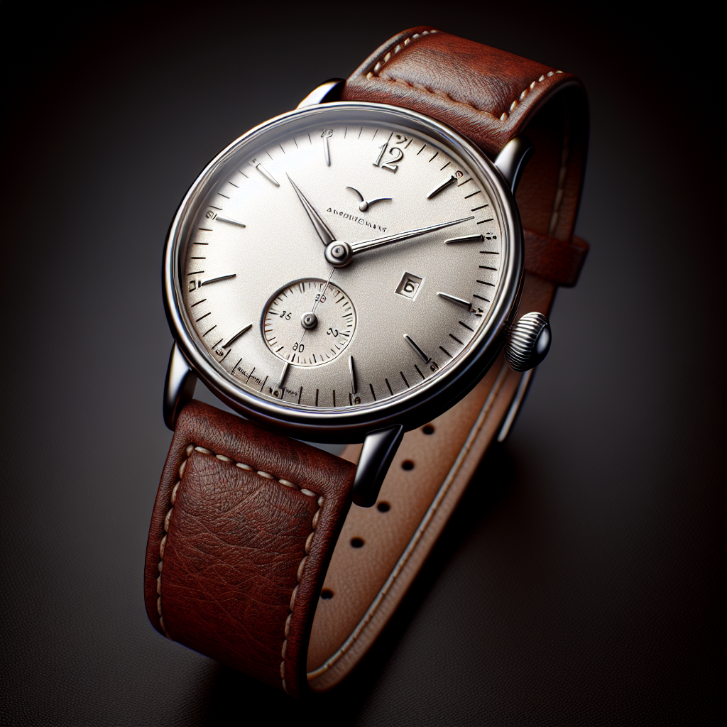 Classic Daniel Wellington Durham men's watch with brown leather strap and silver dial, showing timeless style and features.