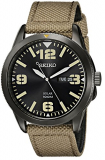 Seiko Men’s SNE331 Sport Solar Black Stainless St…